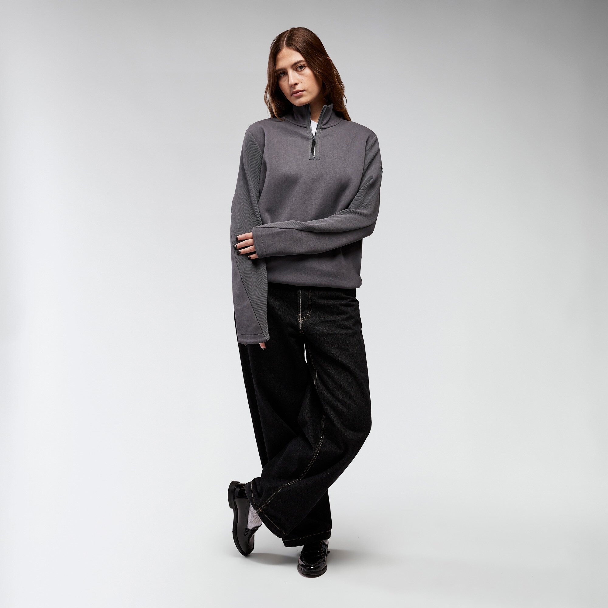 SUDADERA MEDIA CREMALLERA LUNARIS MGRY/DGRY